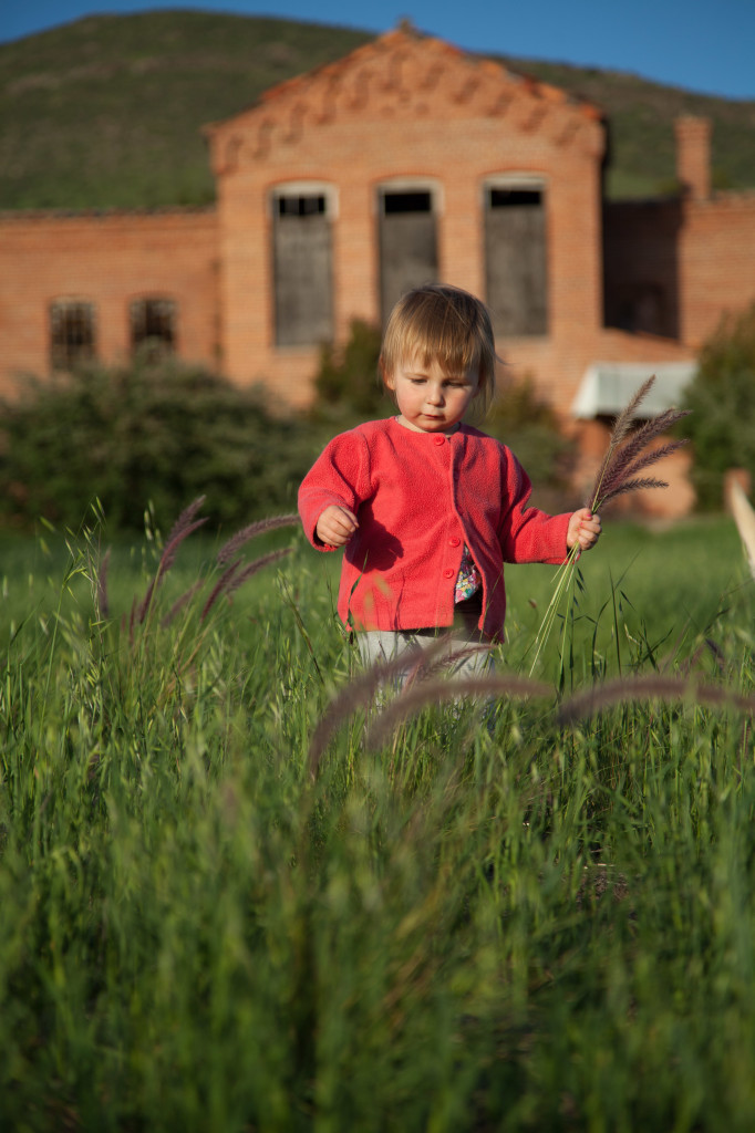 Youngster enjoying the open space on the property.